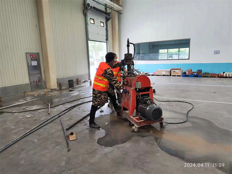 汝城厂房地面下沉塌陷注浆加固施工